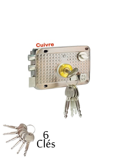 SERRURE APP LT200 CUIVRE ROND